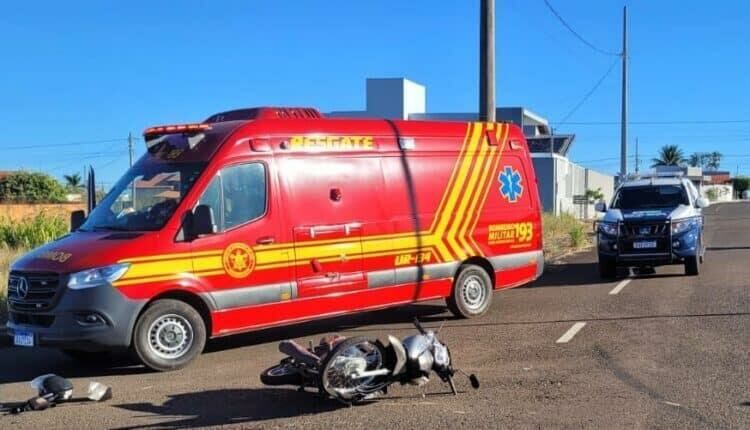 Imagem de compartilhamento para o artigo Motociclista fica ferido após acidente de trânsito com fuga em Chapadão do Sul  da MS Todo dia